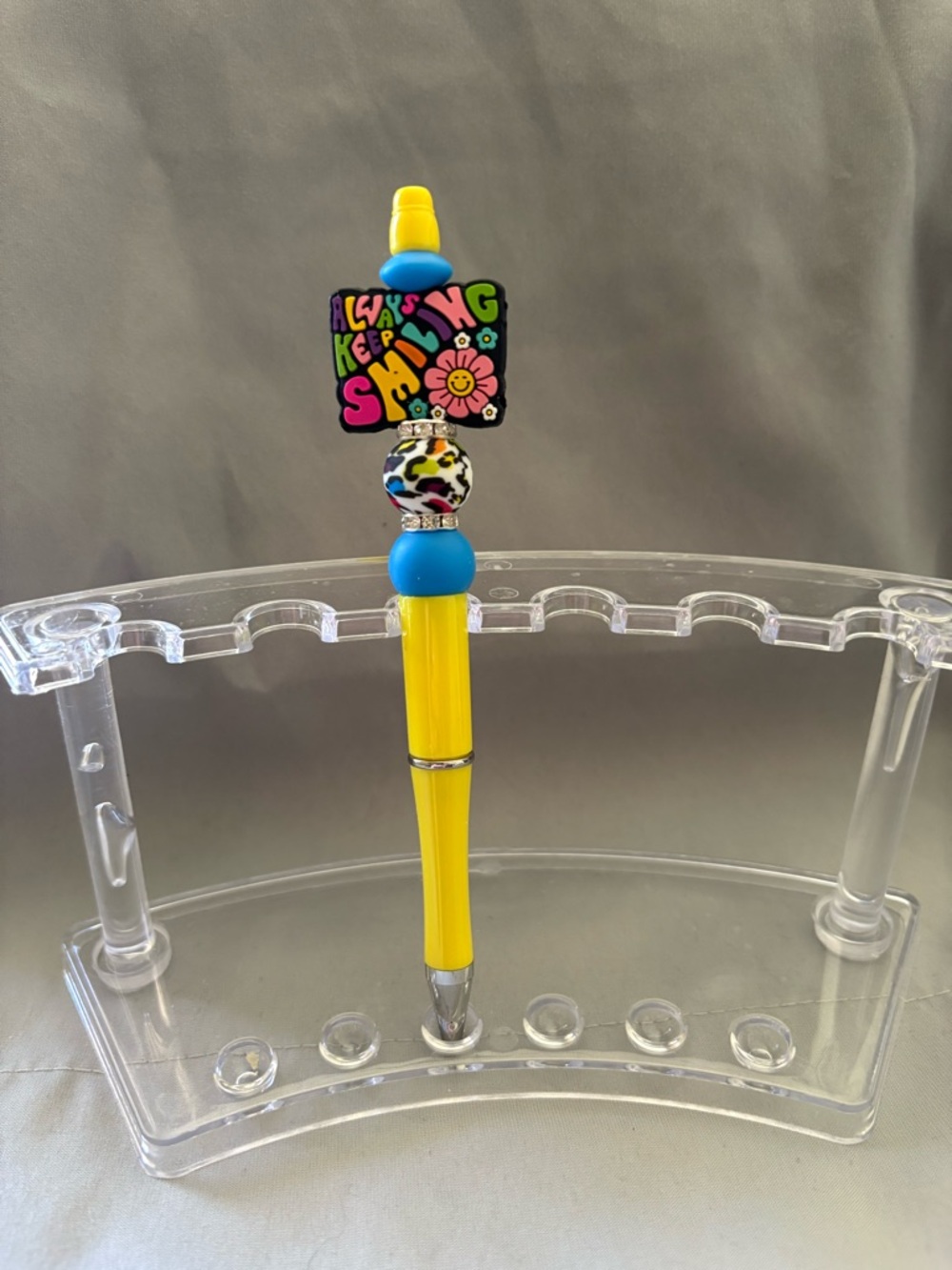 Yellow 'Always Keep Smiling' Pen -